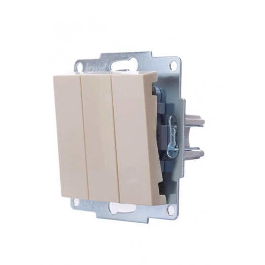 Механизм выключателя3-кл. СП VESNA кремов. LEZARD 742-0388-109