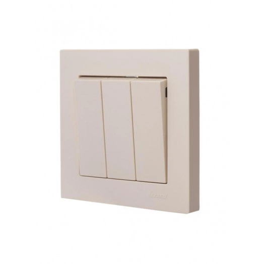 Механизм выключателя3-кл. СП VESNA кремов. LEZARD 742-0388-109