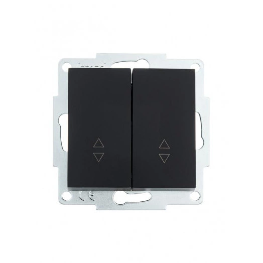 Механизм выключателя проходн. 1-кл.СП VESNA двойной черн. бархат LEZARD 742-4288-106