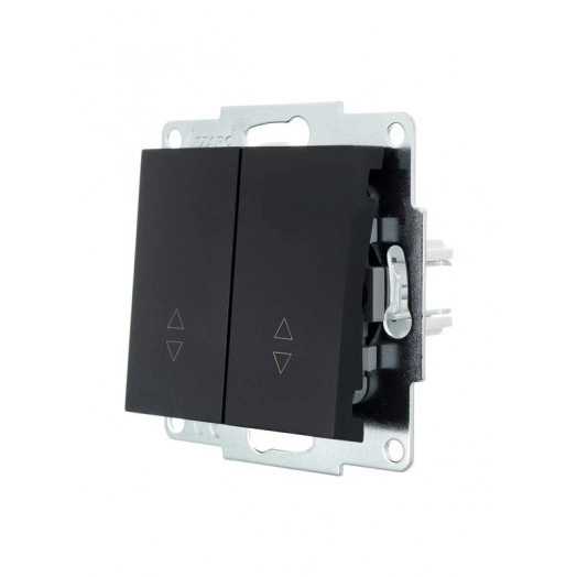 Механизм выключателя проходн. 1-кл.СП VESNA двойной черн. бархат LEZARD 742-4288-106