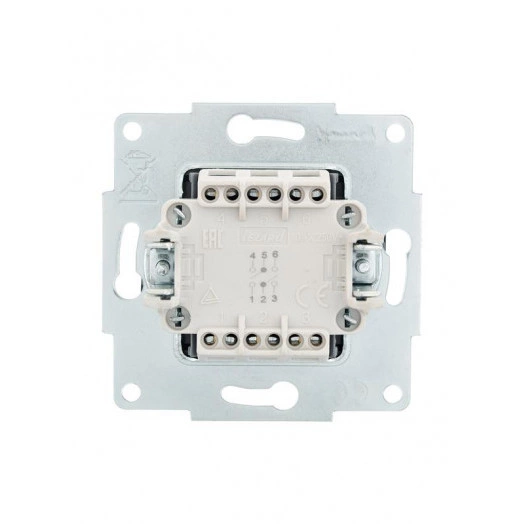 Механизм выключателя проходн. 1-кл.СП VESNA двойной черн. бархат LEZARD 742-4288-106