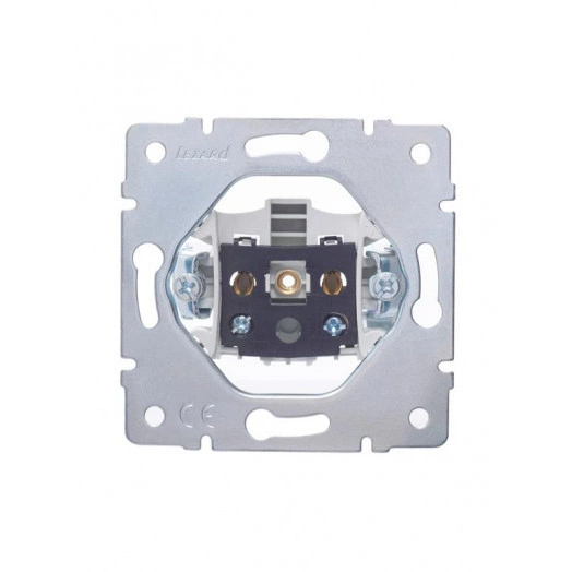 Розетка 1-м СП Vesna без заземл. ПБТ механизм бел. LEZARD 742-0288-121B