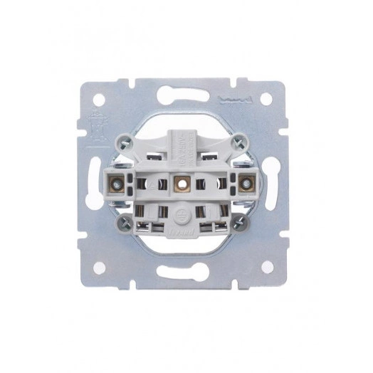 Розетка 1-м СП Vesna без заземл. ПБТ механизм бел. LEZARD 742-0288-121B
