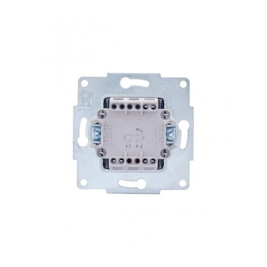 Механизм выключателя проходн. с инд. 1-кл. СП VESNA кремов. LEZARD 742-0388-114