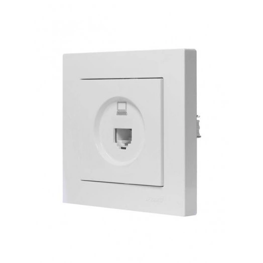 Розетка компьютерная 1-м СП Vesna механизм бел. LEZARD 742-0288-139