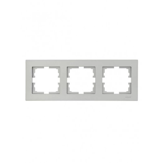Рамка 3-местн. горизонт. VESNA платина LEZARD 742-3500-148
