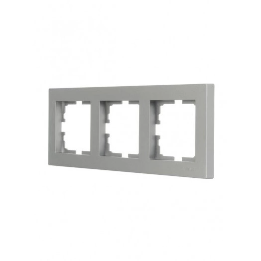 Рамка 3-местн. горизонт. VESNA платина LEZARD 742-3500-148