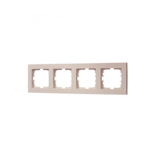 Рамка 4-местн. горизонт. VESNA кремов. LEZARD 742-0300-149