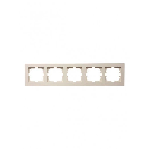 Рамка 5-местн. горизонт. VESNA кремов. LEZARD 742-0300-150