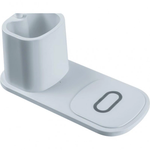 Светильник светодиодный 93 269 NDF-D037-10W-MK-WH-LED 10Вт 3000/4000/6000К 140лм настольный сенсор USB беспров. заряд. моб. устр. с подставкой для канц. на основании бел. NAVIGATOR 93269