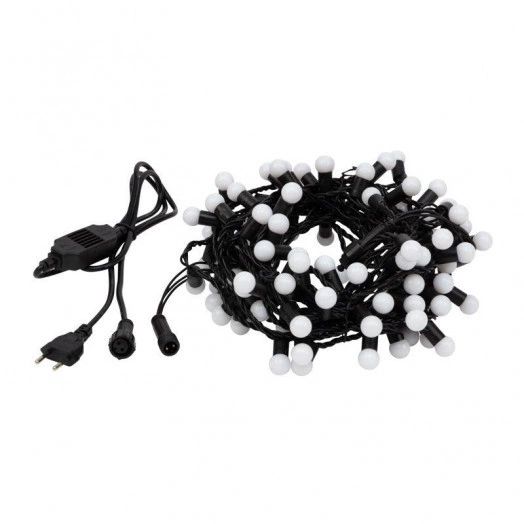 Гирлянда "Мультишарики" 10м d17.5мм 100LED RGB провод черн. ПВХ 30Вт 220В IP44  Neon-Night 303-509-2