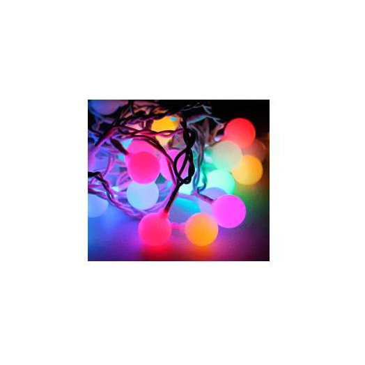 Гирлянда декоративная "Крупные матовые шарики" 4.4.м 30LED IP20 зел. провод мультиколор КОСМОС KOC_GIR30LEDBigBALL_