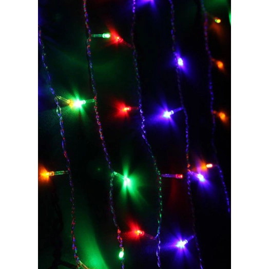 Гирлянда Занавес 200LED провод 3м IP20 мультиколор с контроллером Космос KOC_CUR200LED_RGB