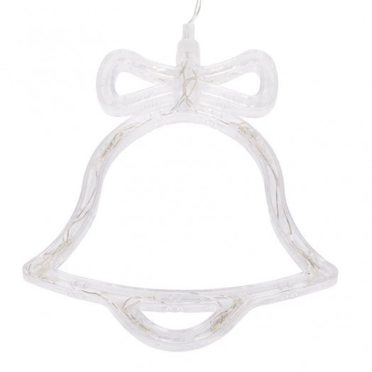 Фигура светодиодная "Колокольчик" 200х160х10мм 8LED тепл. бел. 1Вт 4.5В IP20 на присоске элементы питания 3хAAA (в компл.) Neon-Night 501-012