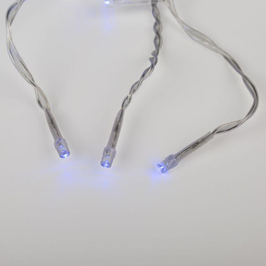 Гирлянда светодиодная "Светодиодный Дождь" 1.5х1м 96LED син. 8Вт 220В IP20 свечение с динамикой с контроллером провод прозр. Neon-Night 235-023