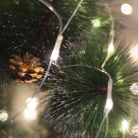 Гирлянда светодиодная "Сеть" 1.8х1.5м 180LED бел. 15Вт 220В IP20 с контроллером 8 режимов провод прозр. ПВХ Neon-Night 215-135