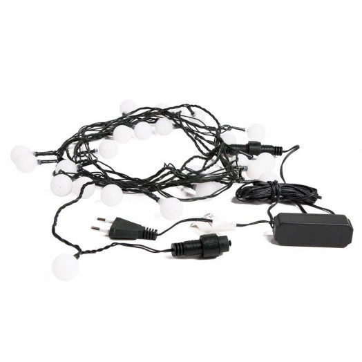 Гирлянда "Шарики" 5м d25мм 25LED RGB провод темно-зел. ПВХ 6Вт 220В IP20 Neon-Night 303-559