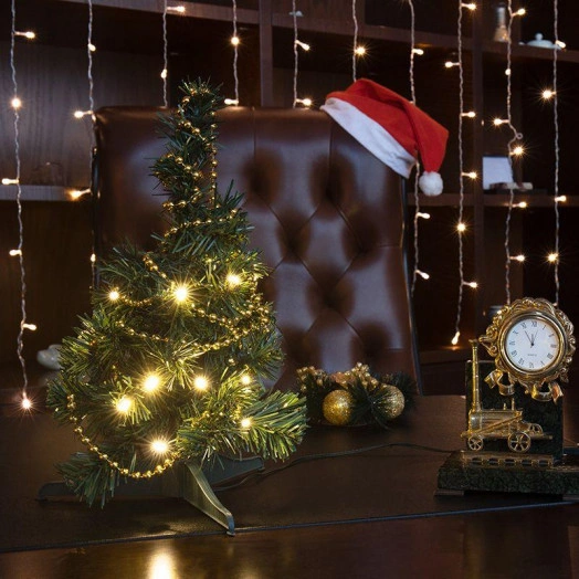 Елочка 30см 20LED тепл. бел. 1.6Вт 5В IP20 питание от USB зел. Neon-Night 533-325