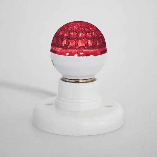 Лампа светодиодная 1Вт шар d50 9LED красн. E27 Neon-Night 405-212