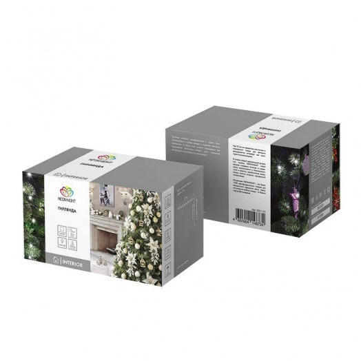 Гирлянда светодиодная "Твинкл Лайт" 20м 160LED бел. 8Вт 230В IP20 с контроллером 8 режимов провод темн. зел. ПВХ Neon-Night 303-115