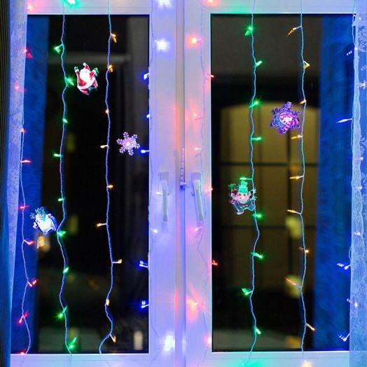 Фигура светодиодная "Санта Клаус" 65х85х10мм 1LED 6В IP20 RGB на присоске элементы питания 2хCR2032 (в компл.) Neon-Night 501-023
