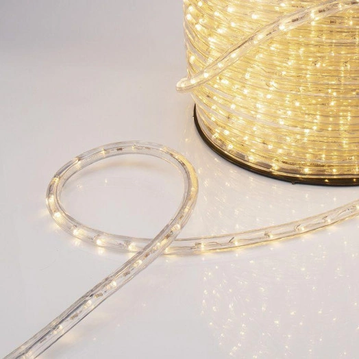 Шнур светодиодный Дюралайт фиксинг 2Вт 30LED/м тепл. бел. (уп.100м) Neon-Night 121-126-6