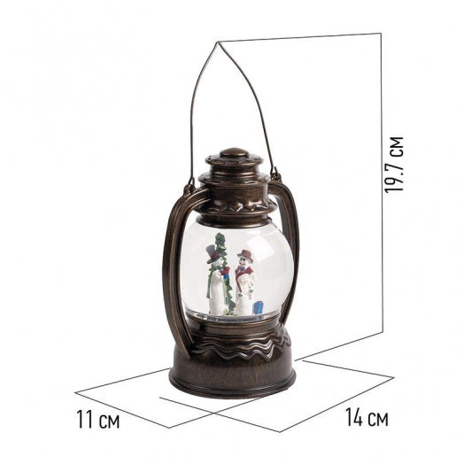 Фонарь декоративный "Снеговики" 1LED бел. 1.5Вт IP20 эффект снегопада с подсветкой Neon-Night 501-061