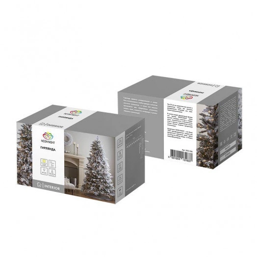 Гирлянда светодиодная "Твинкл Лайт" 10м 80LED тепл. бел. 7.4Вт IP20 провод прозр. ПВХ Neon-Night 303-186