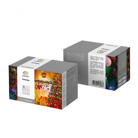 Гирлянда светодиодная "Твинкл Лайт" 15м 120LED мультиколор 7.4Вт IP20 провод прозр. ПВХ Neon-Night 303-199