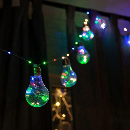 Гирлянда светодиодная "Ретро-лампы" 3м 100LED мультиколор 1.5Вт IP20 Neon-Night 303-079