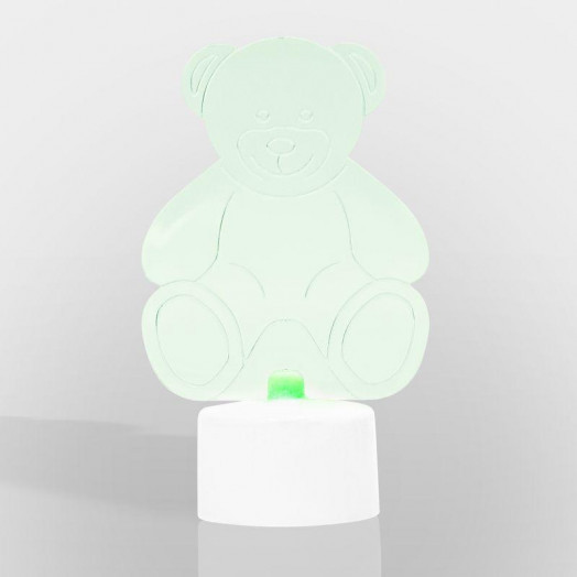 Фигура светодиодная "Мишка 2D" 1LED RGB 1.5Вт IP20 на подставке элементы питания 3хAG13(LR44) (в компл.) Neon-Night 501-047
