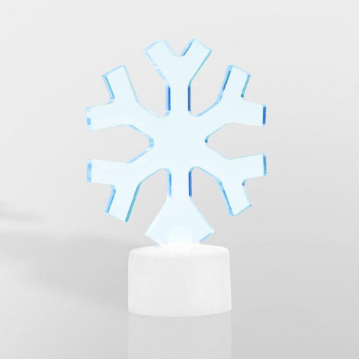 Фигура светодиодная "Снежинка" 1LED RGB 1.5Вт IP20 на подставке элементы питания 3хAG13(LR44) (в компл.) Neon-Night 501-055