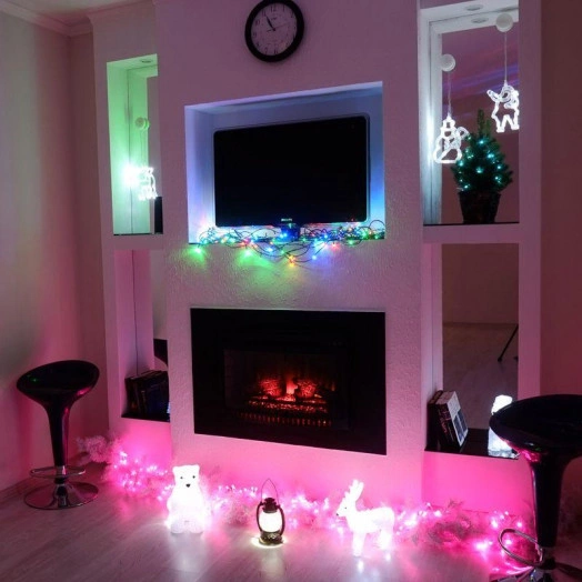 Гирлянда светодиодная "Колокольчики" 2.8м 20LED мультиколор RGB 2Вт IP20 с контроллером Neon-Night 303-062