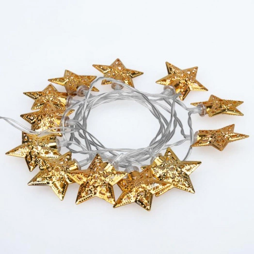 Гирлянда светодиодная "Звезды" 1.2м 12LED тепл. бел. 0.5Вт IP20 на солнечной батарее Neon-Night 303-070