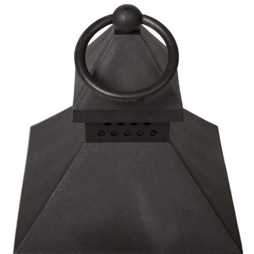 Фонарь декоративный со свечкой черн. корпус 10.5х10.5х24см тепл. бел. Neon-Night 513-051