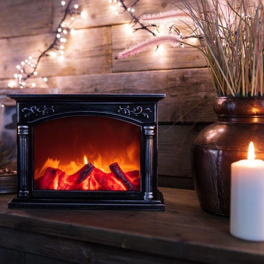 Камин светодиодный "Классика" 33х12х24см эффект живого огня элементы питания 3хC (не в компл.) Neon-Night 511-030