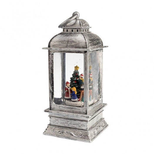 Фонарь декоративный с эффектом снегопада и подсветкой "Рождество" бел. NEON-NIGHT 501-065