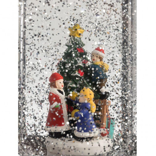 Фонарь декоративный с эффектом снегопада и подсветкой "Рождество" бел. NEON-NIGHT 501-065