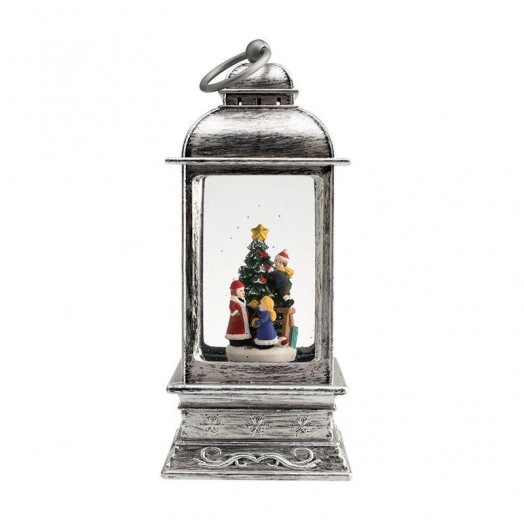 Фонарь декоративный с эффектом снегопада и подсветкой "Рождество" бел. NEON-NIGHT 501-065