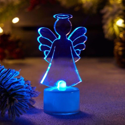 Фигура светодиодная "Ангел 2D" 10см 1LED RGB 1.5Вт IP20 на подставке элементы питания 3хAG13(LR44) (в компл.) Neon-Night 501-044