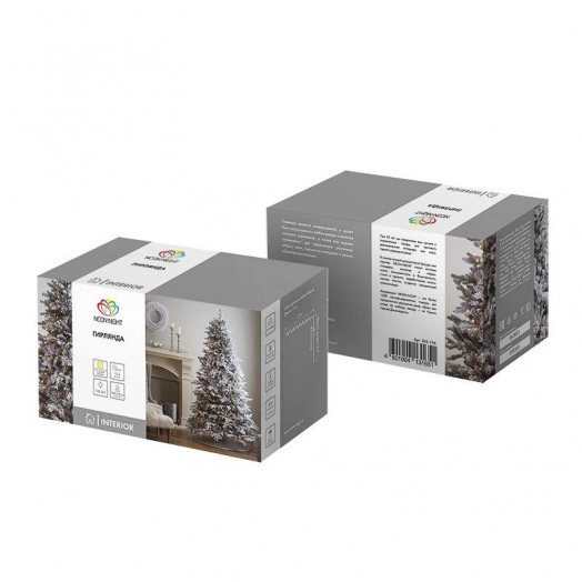 Гирлянда светодиодная "Твинкл Лайт" 15м 120LED тепл. бел. 7.4Вт IP20 провод прозр. ПВХ Neon-Night 303-196