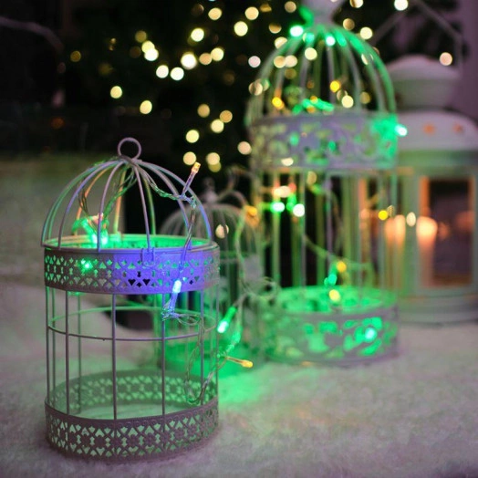 Гирлянда светодиодная "Твинкл Лайт" 4м 25LED мультиколор 7.4Вт IP20 провод прозр. ПВХ Neon-Night 303-169