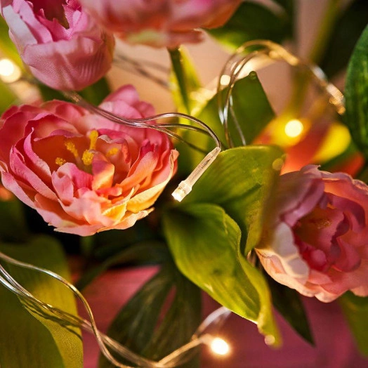 Гирлянда светодиодная "Твинкл Лайт" 4м 25LED тепл. бел. 7.4Вт IP20 провод прозр. ПВХ Neon-Night 303-166