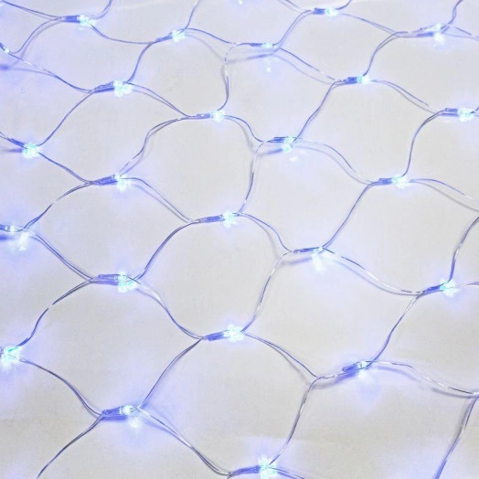 Гирлянда светодиодная "Сеть" 1.8х1.5м 180LED син. 15Вт IP20 провод прозр. ПВХ Neon-Night 215-133