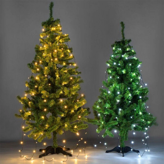 Гирлянда светодиодная елочная с кольцом 7 нитей х1.5м 105LED бел. 5.5Вт 230В IP20 не соединяется Neon-Night 235-075