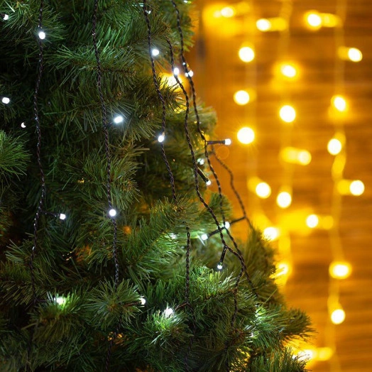 Гирлянда светодиодная елочная с кольцом 7 нитей х1.5м 105LED бел. 5.5Вт 230В IP20 не соединяется Neon-Night 235-075