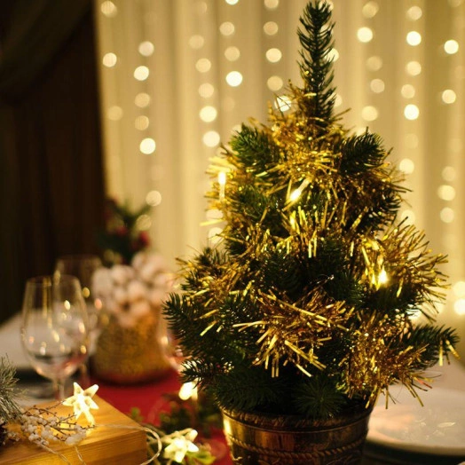 Гирлянда светодиодная "Мишура" 1.5м 10LED зол. тепл. бел. 0.1Вт IP20 провод прозр. ПВХ элементы питания 2хAA (не в компл.) Neon-Night 304-012