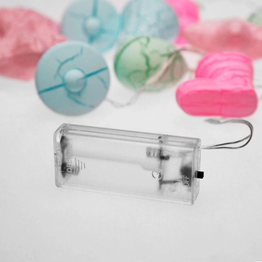 Гирлянда светодиодная "Новый год" 1.5м 10LED тепл. бел. 0.1Вт IP20 провод прозр. ПВХ элементы питания 2хAA (не в компл.) Neon-Night 303-081