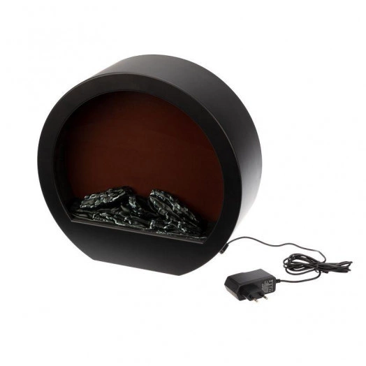 Камин светодиодный "Лаунж" 35.3х12.4х33.7см с эффектом живого огня с адаптером питания и батарейками 4хAA (не в комплекте) Neon-Night 513-038