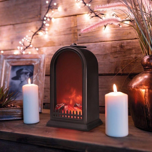 Камин светодиодный "Фьюжн" 14.7х11.7х25см эффект живого огня USB элементы питания 2хC (не в компл.) Neon-Night 511-039